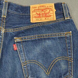 Levi's VTG Jeans Men's 34x36 Fits 32x33 Blue 501XX Straight Button Fly Classic